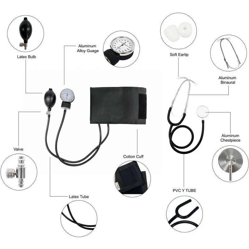Manual Sphygmomanometer Aneroid with Stethoscope Manual Sphygmomanometer Aneroid with Stethoscope